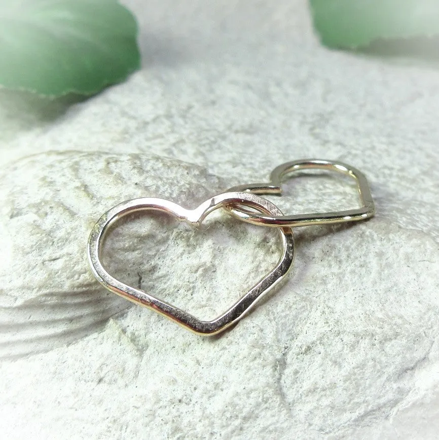 Links - Hearts Double, 8x11mm, 1mm, Choose Your Metal
