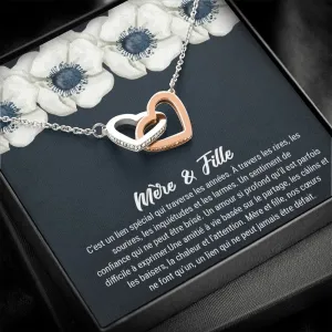 LINKY • Collier A Ma Fille Double Cœur