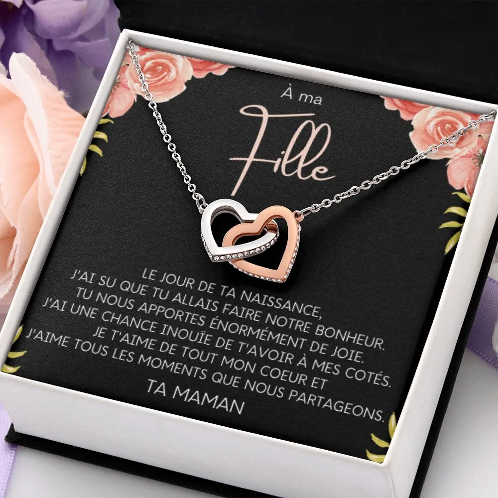 LINKY • Collier A Ma Fille Double Cœur