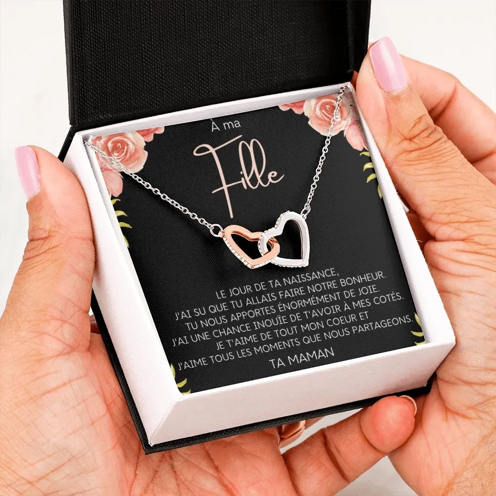 LINKY • Collier A Ma Fille Double Cœur