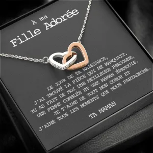 LINKY • Collier A Ma Fille Double Cœur