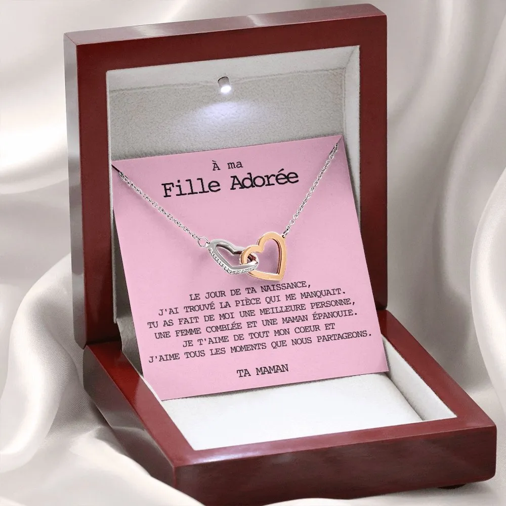 LINKY • Collier A Ma Fille Double Cœur