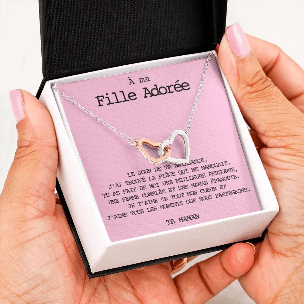 LINKY • Collier A Ma Fille Double Cœur