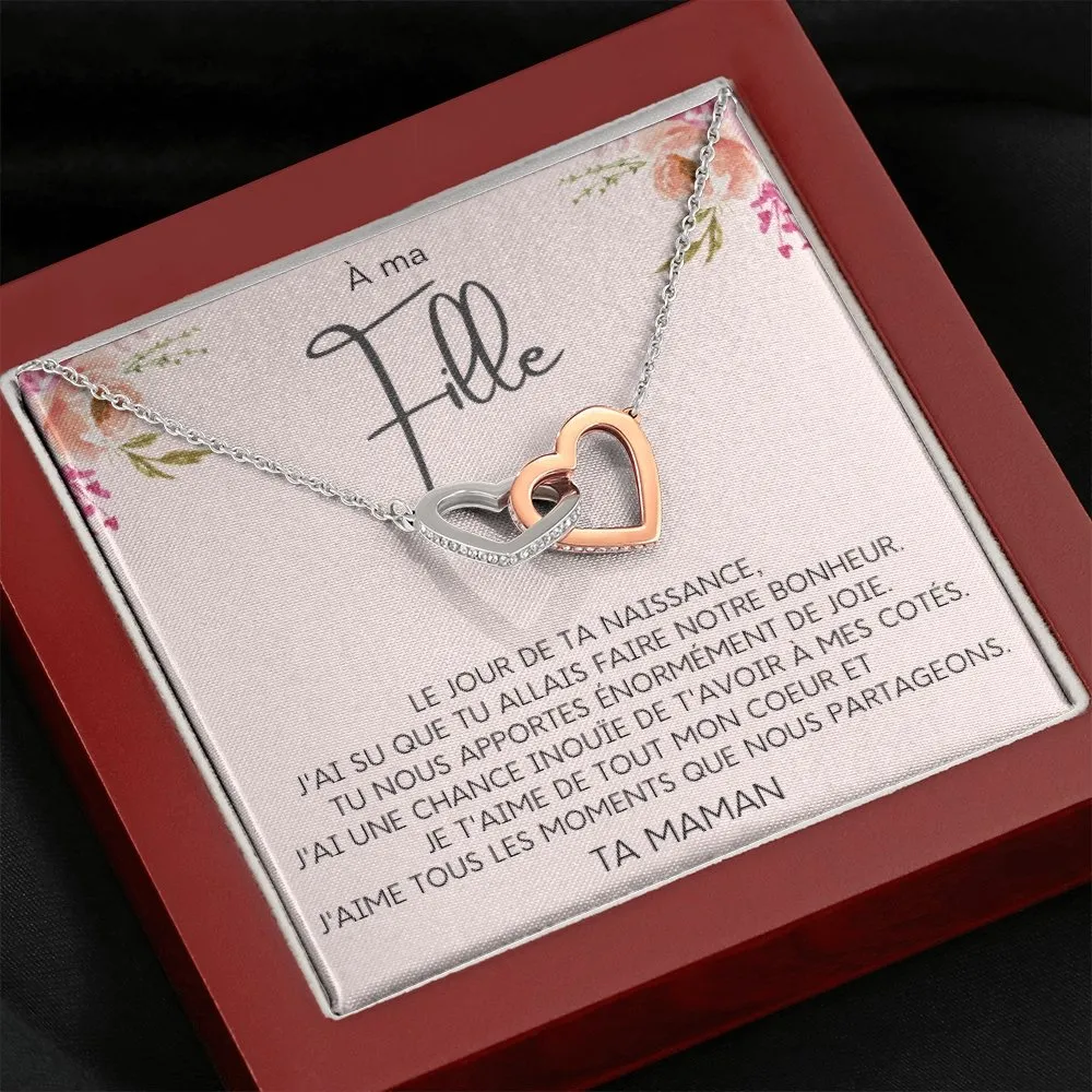 LINKY • Collier A Ma Fille Double Cœur