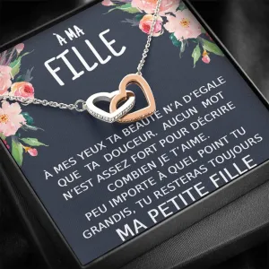 LINKY • Collier A Ma Fille Double Cœur