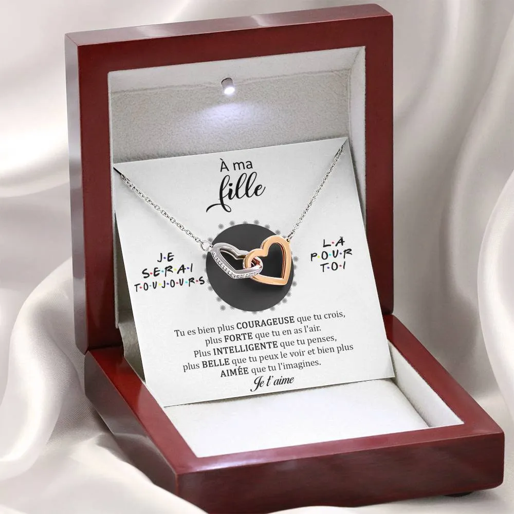 LINKY • Collier A Ma Fille Double Cœur