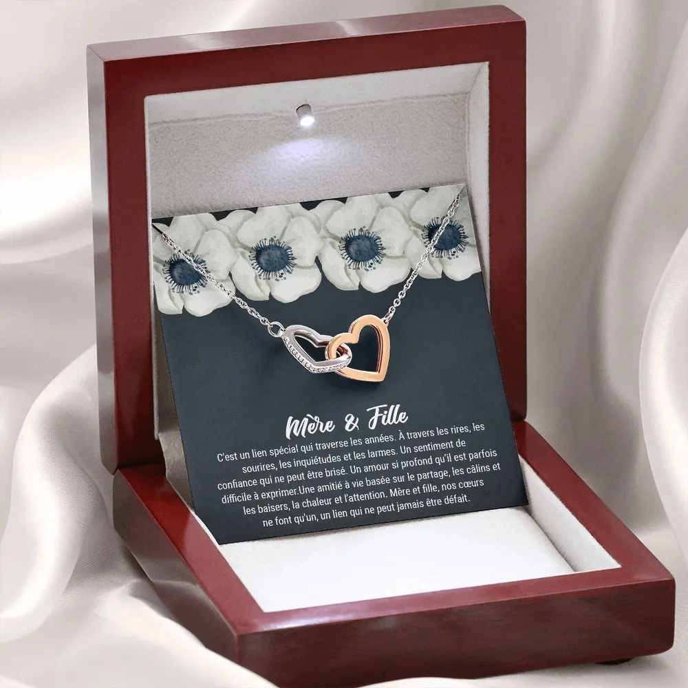 LINKY • Collier A Ma Fille Double Cœur