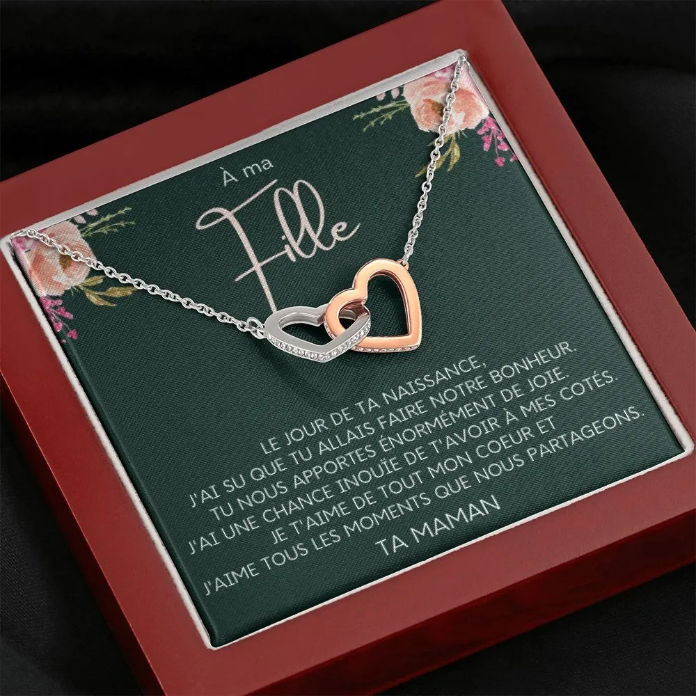 LINKY • Collier A Ma Fille Double Cœur
