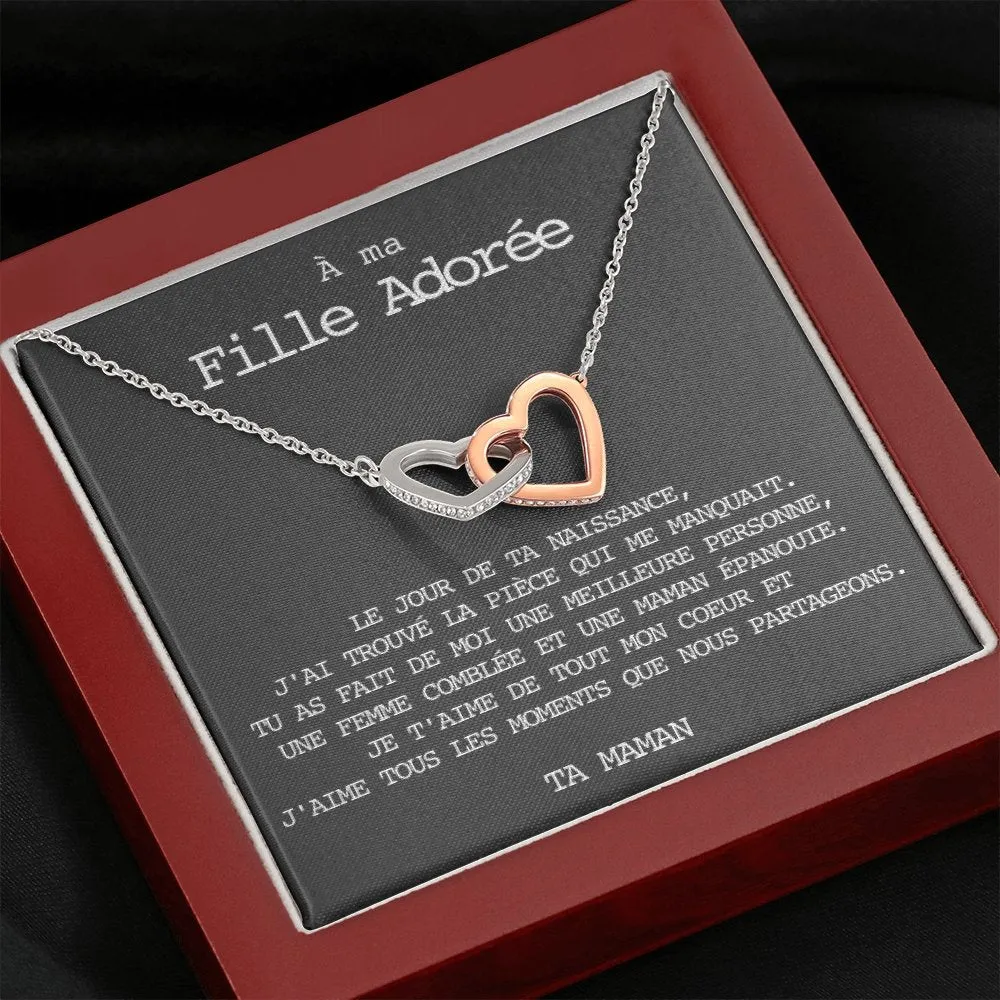 LINKY • Collier A Ma Fille Double Cœur