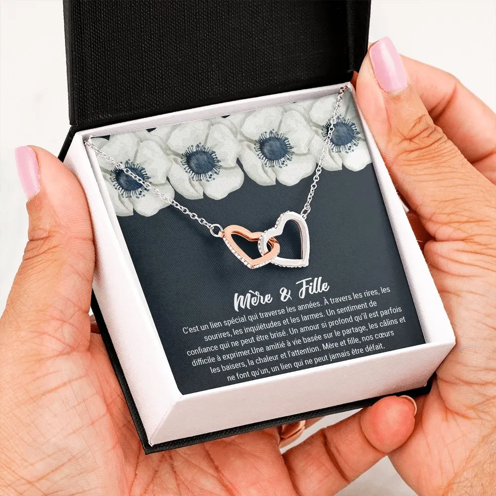LINKY • Collier A Ma Fille Double Cœur