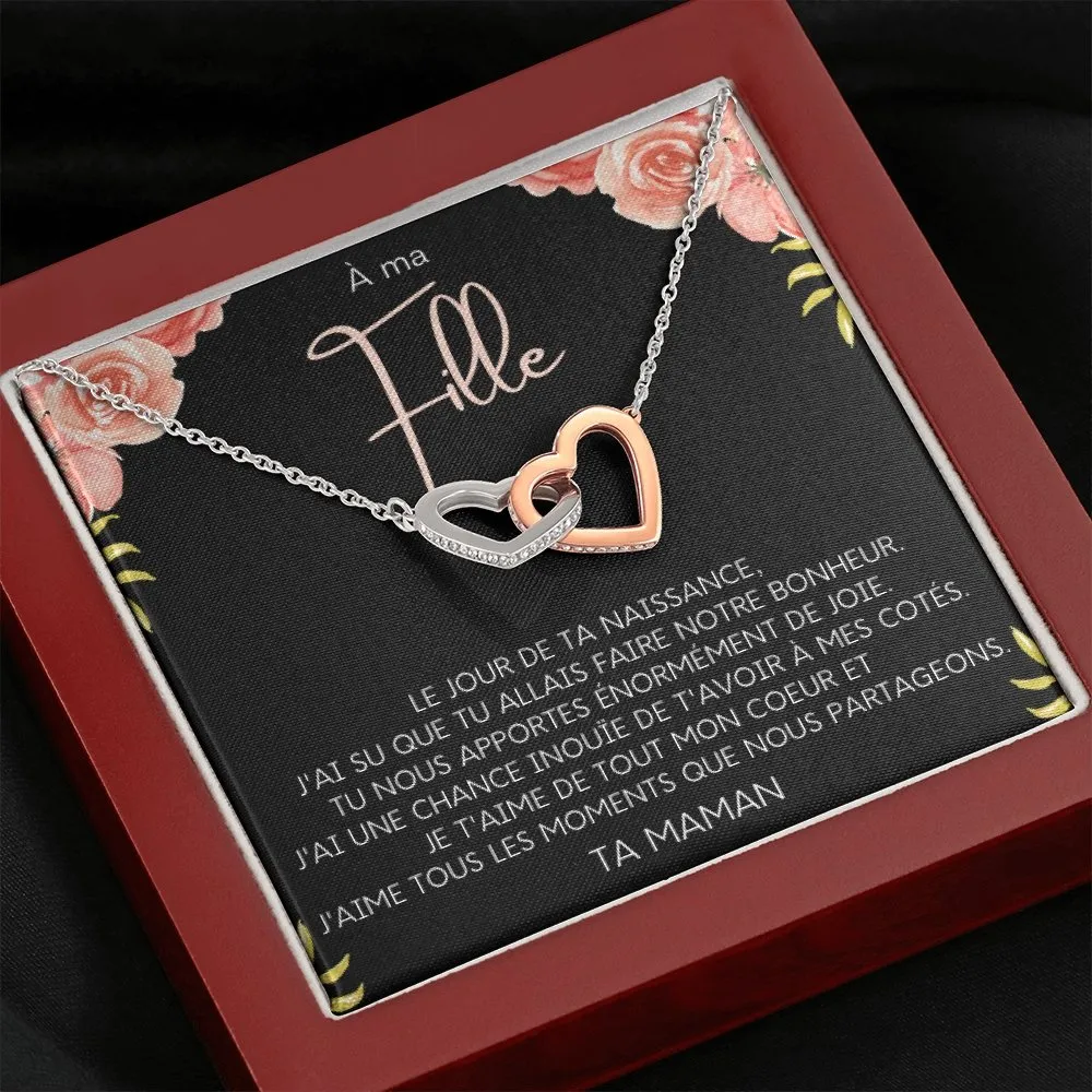 LINKY • Collier A Ma Fille Double Cœur