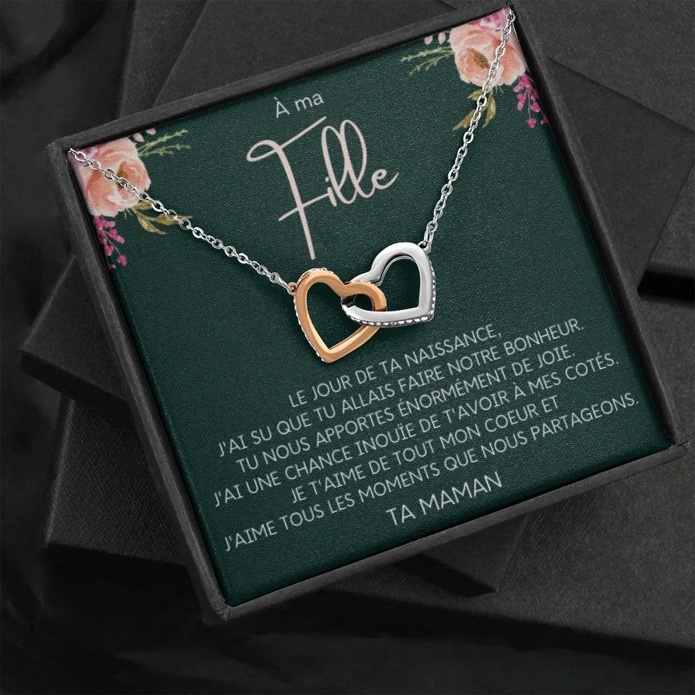 LINKY • Collier A Ma Fille Double Cœur