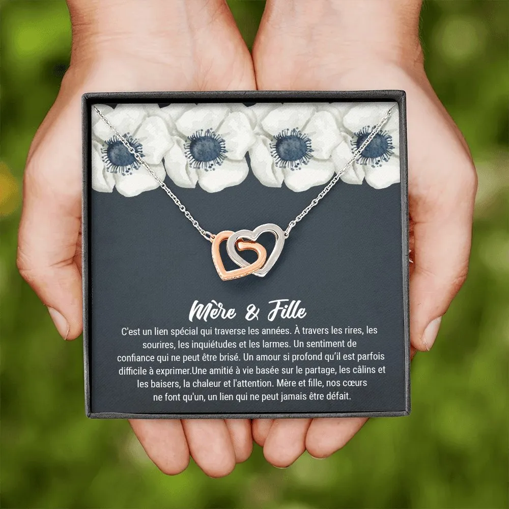 LINKY • Collier A Ma Fille Double Cœur