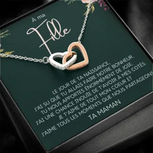 LINKY • Collier A Ma Fille Double Cœur