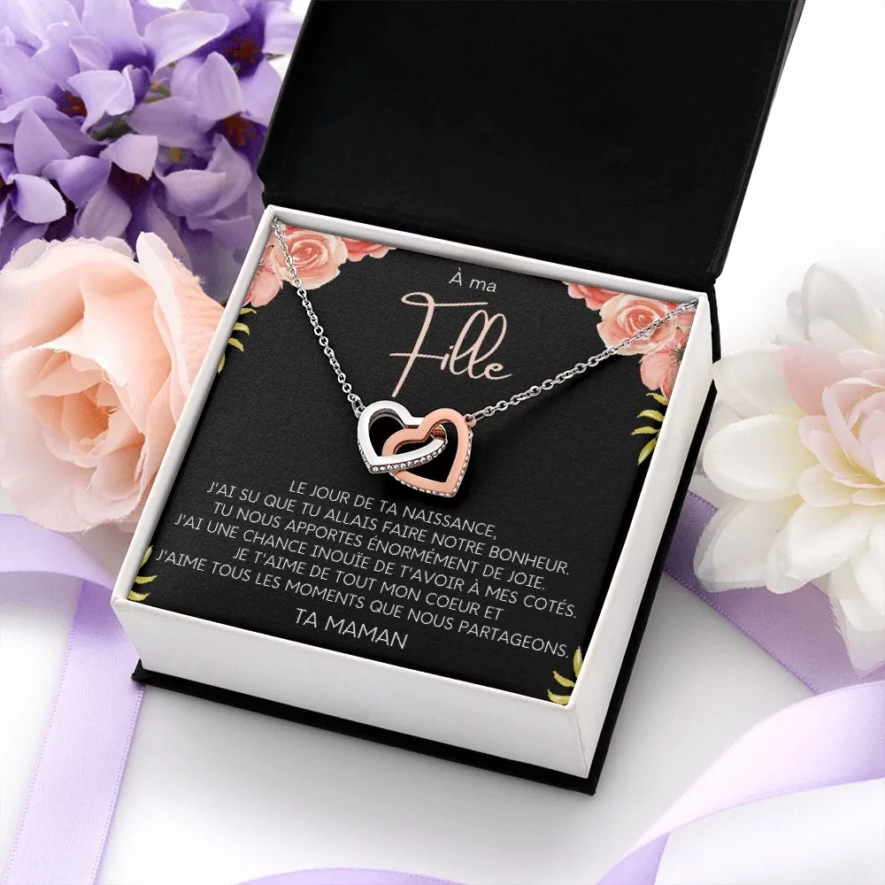 LINKY • Collier A Ma Fille Double Cœur