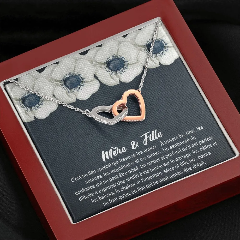 LINKY • Collier A Ma Fille Double Cœur