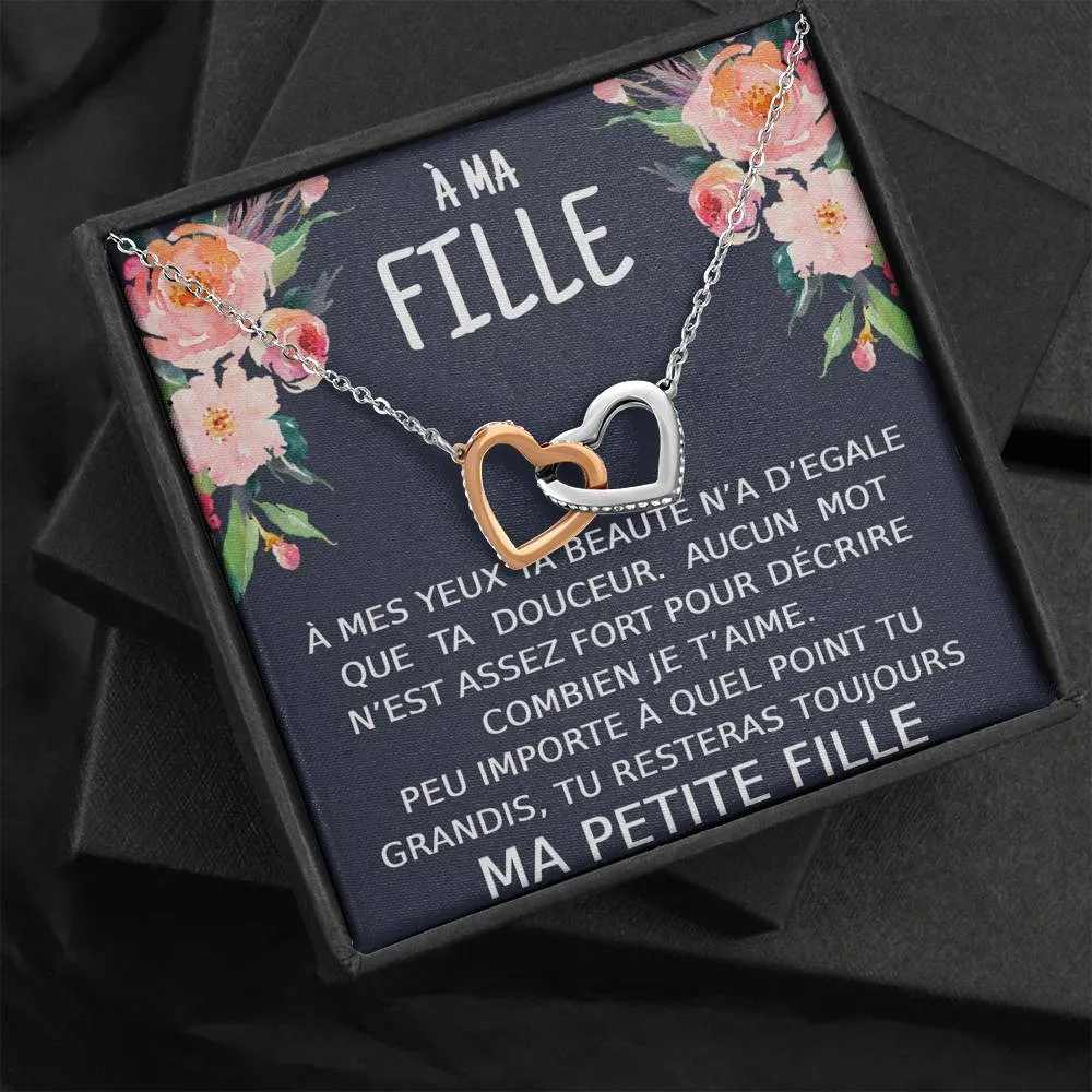 LINKY • Collier A Ma Fille Double Cœur