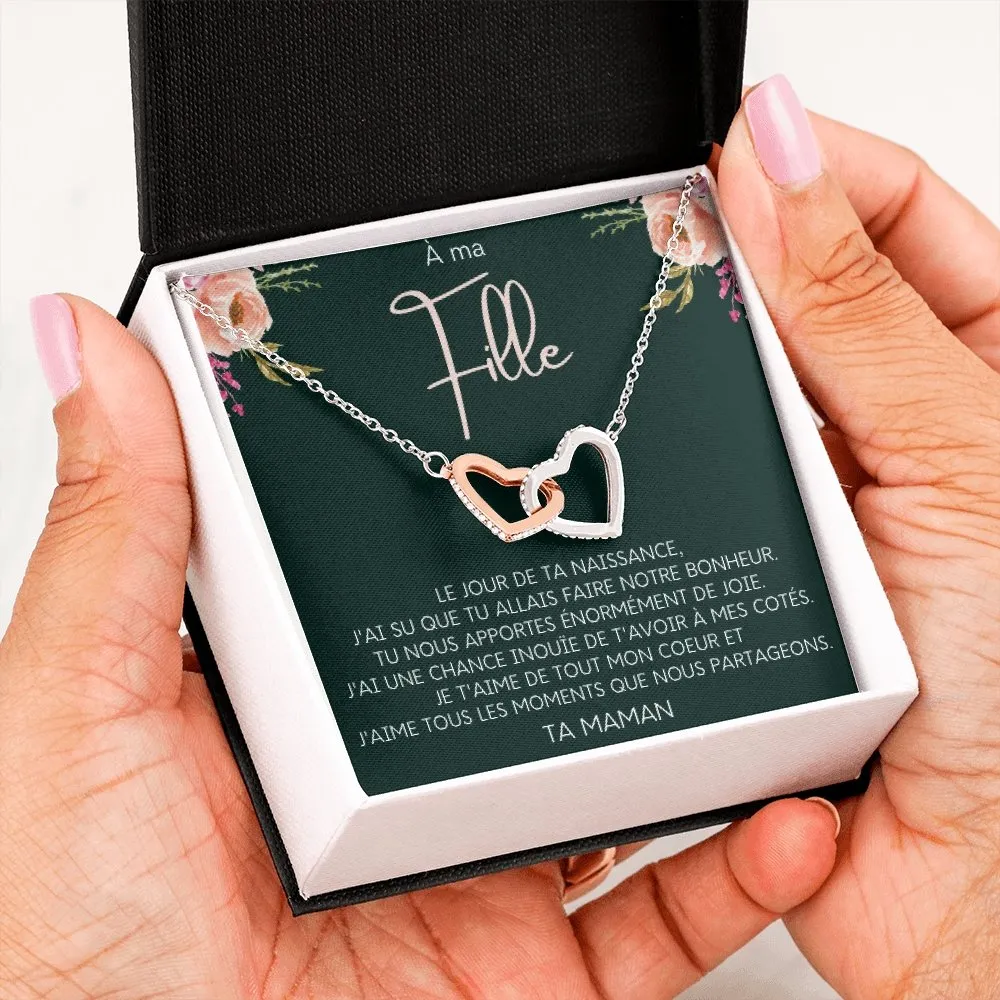 LINKY • Collier A Ma Fille Double Cœur