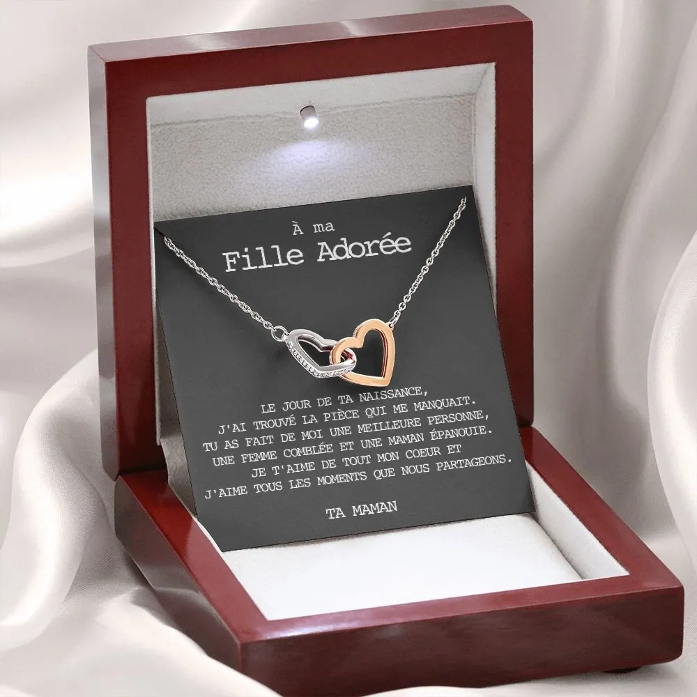 LINKY • Collier A Ma Fille Double Cœur