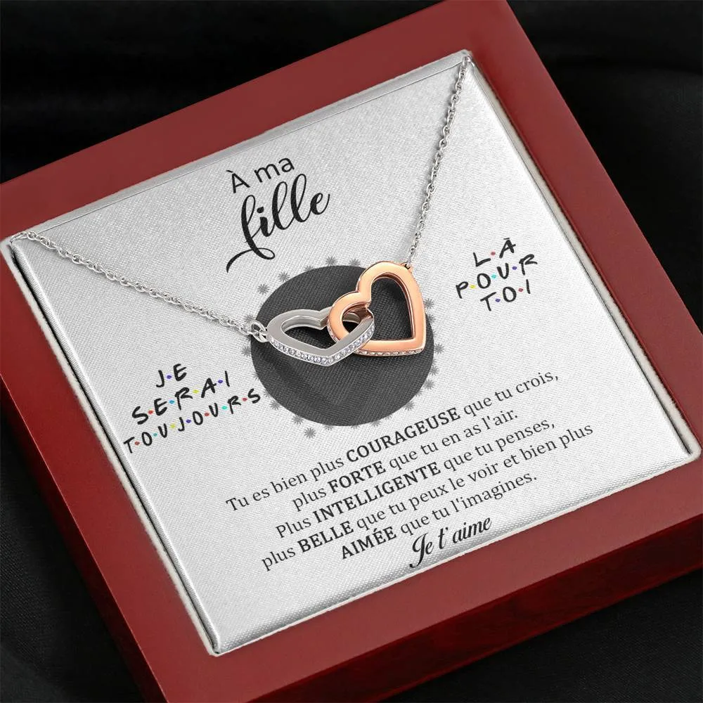 LINKY • Collier A Ma Fille Double Cœur