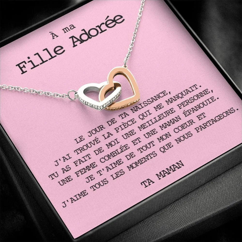 LINKY • Collier A Ma Fille Double Cœur