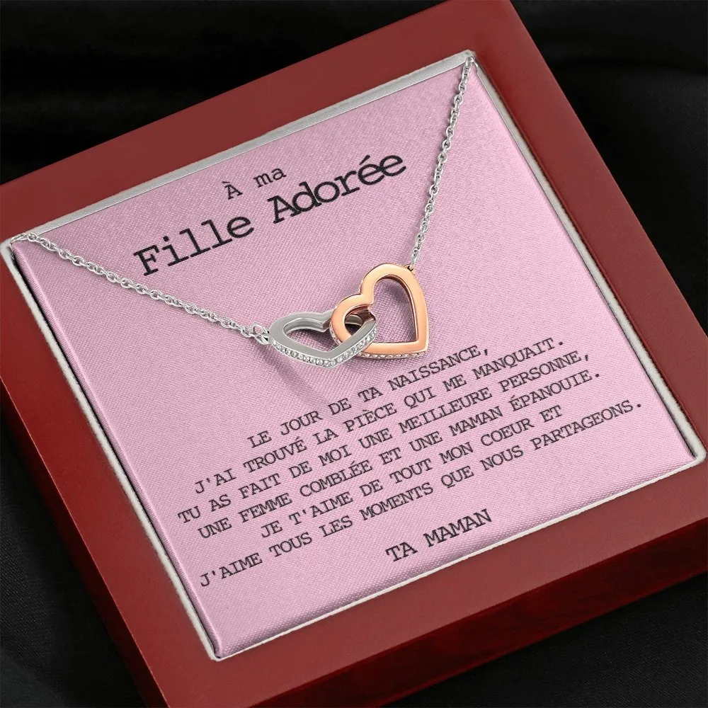 LINKY • Collier A Ma Fille Double Cœur