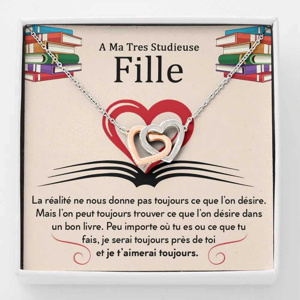 LINKY • Collier A Ma Fille Double Cœur