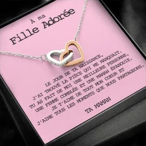 LINKY • Collier A Ma Fille Double Cœur
