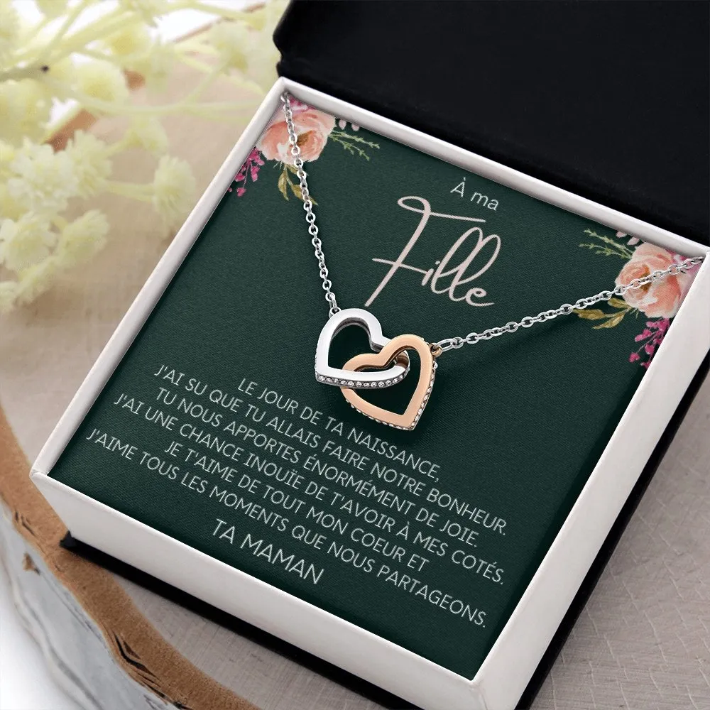 LINKY • Collier A Ma Fille Double Cœur