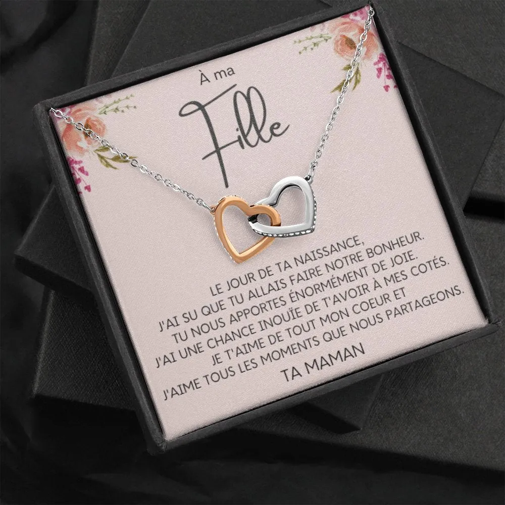 LINKY • Collier A Ma Fille Double Cœur