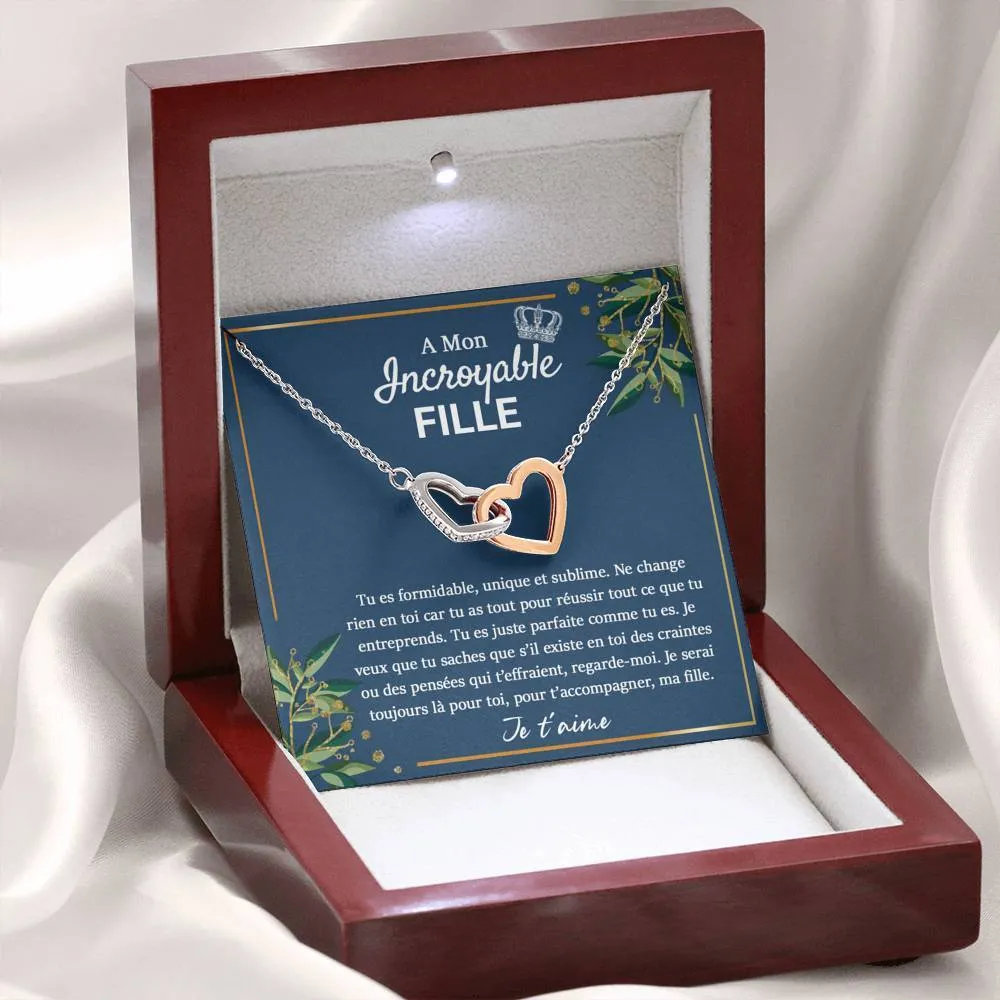 LINKY • Collier Pour Ma Fille Double Cœur