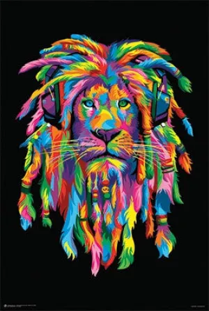 Lion Rasta (24x36) - HMR10910