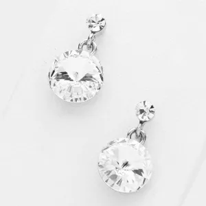 Little Girls Clear on Silver Dangle Earrings | 120688