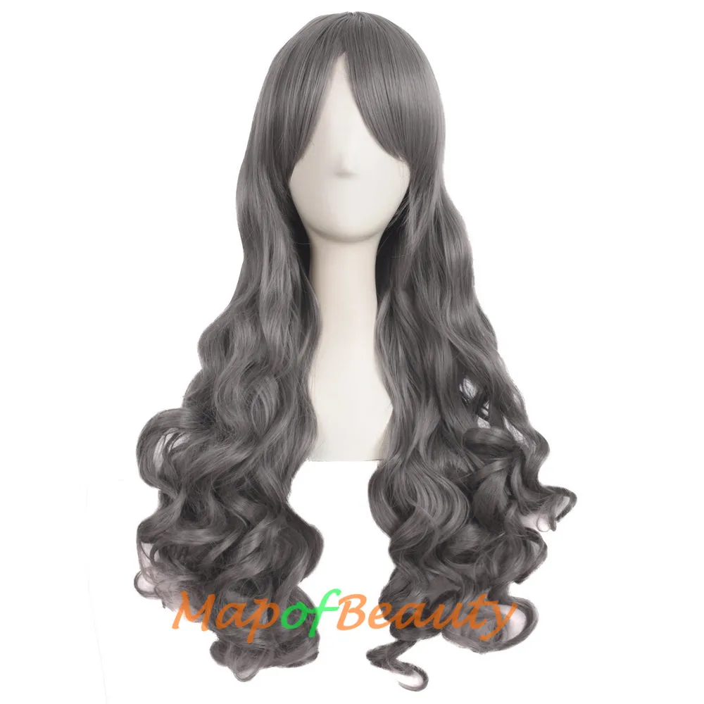Lolita Lace Curly Wigs Tiger Cilp Horsetail Three-pieces Cosplay Anime Wigs