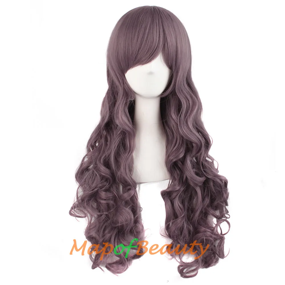 Lolita Lace Curly Wigs Tiger Cilp Horsetail Three-pieces Cosplay Anime Wigs