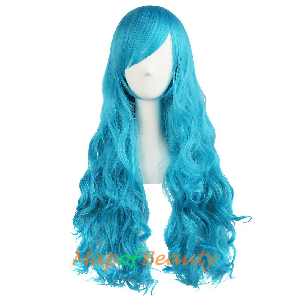 Lolita Lace Curly Wigs Tiger Cilp Horsetail Three-pieces Cosplay Anime Wigs