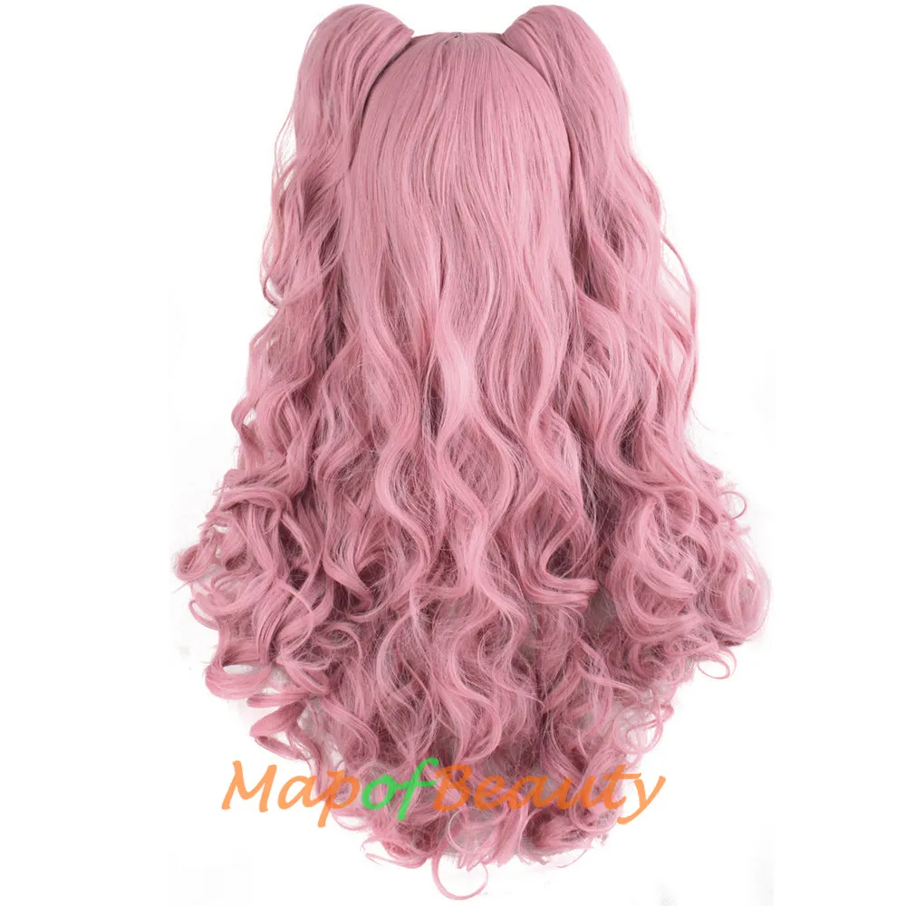 Lolita Lace Curly Wigs Tiger Cilp Horsetail Three-pieces Cosplay Anime Wigs