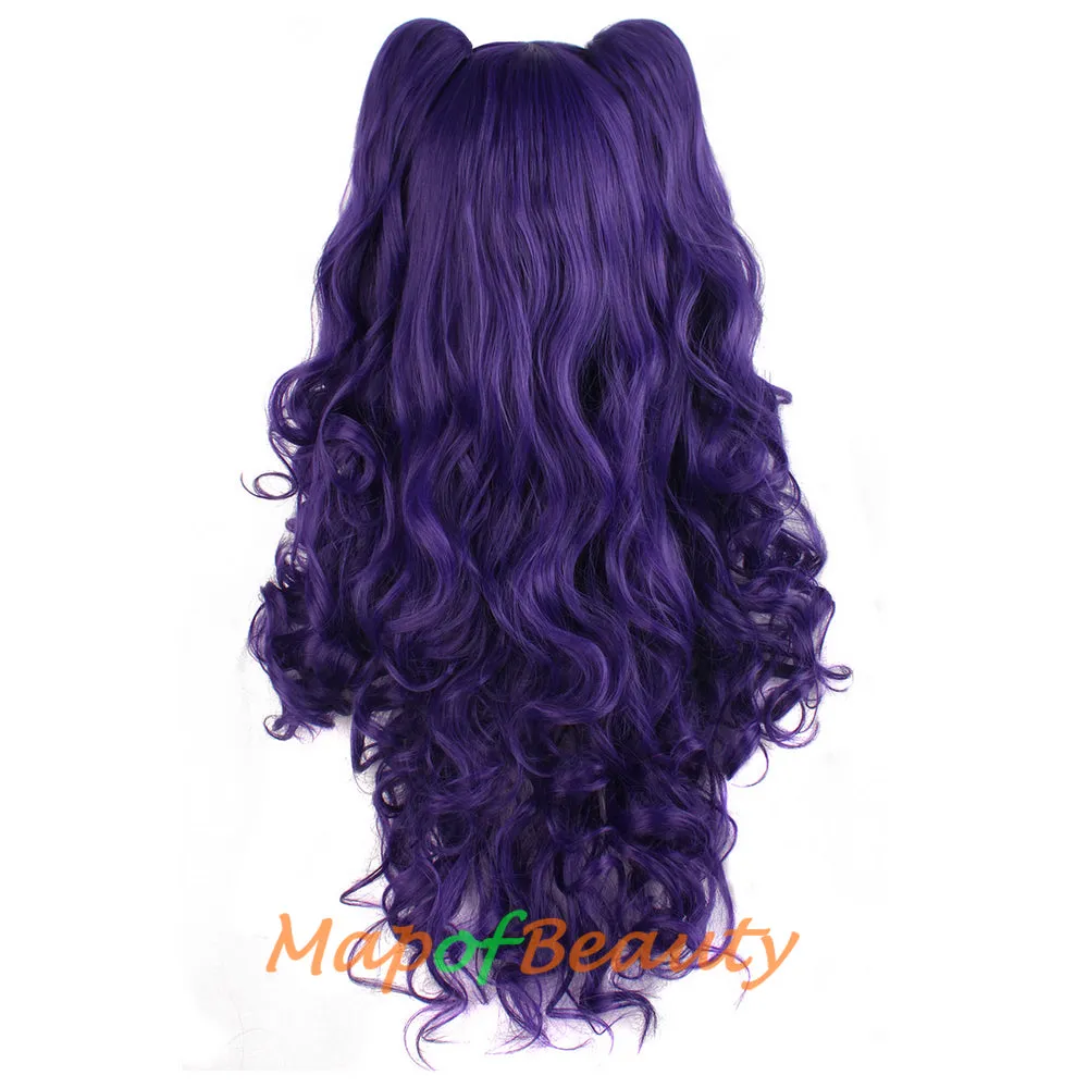 Lolita Lace Curly Wigs Tiger Cilp Horsetail Three-pieces Cosplay Anime Wigs
