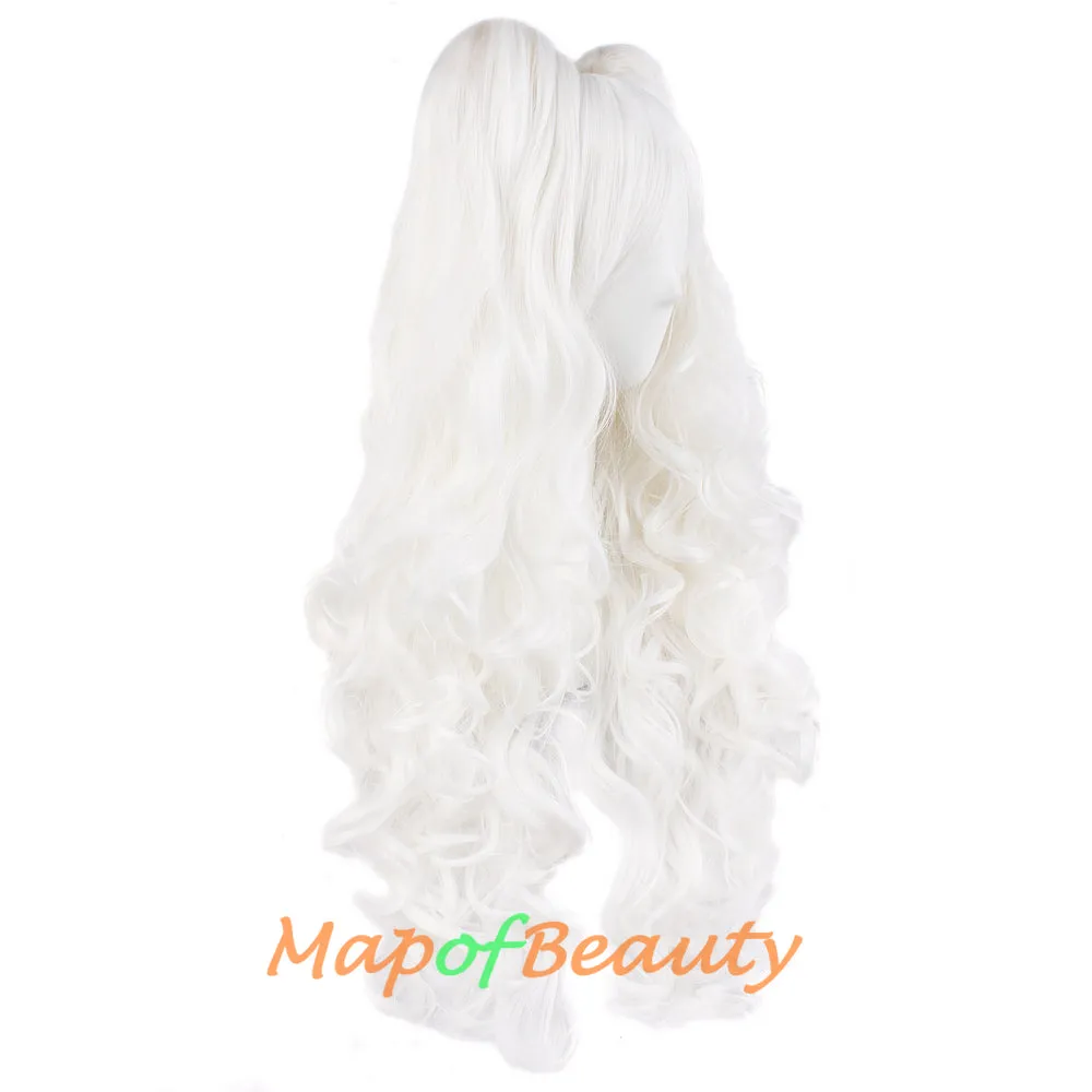 Lolita Lace Curly Wigs Tiger Cilp Horsetail Three-pieces Cosplay Anime Wigs