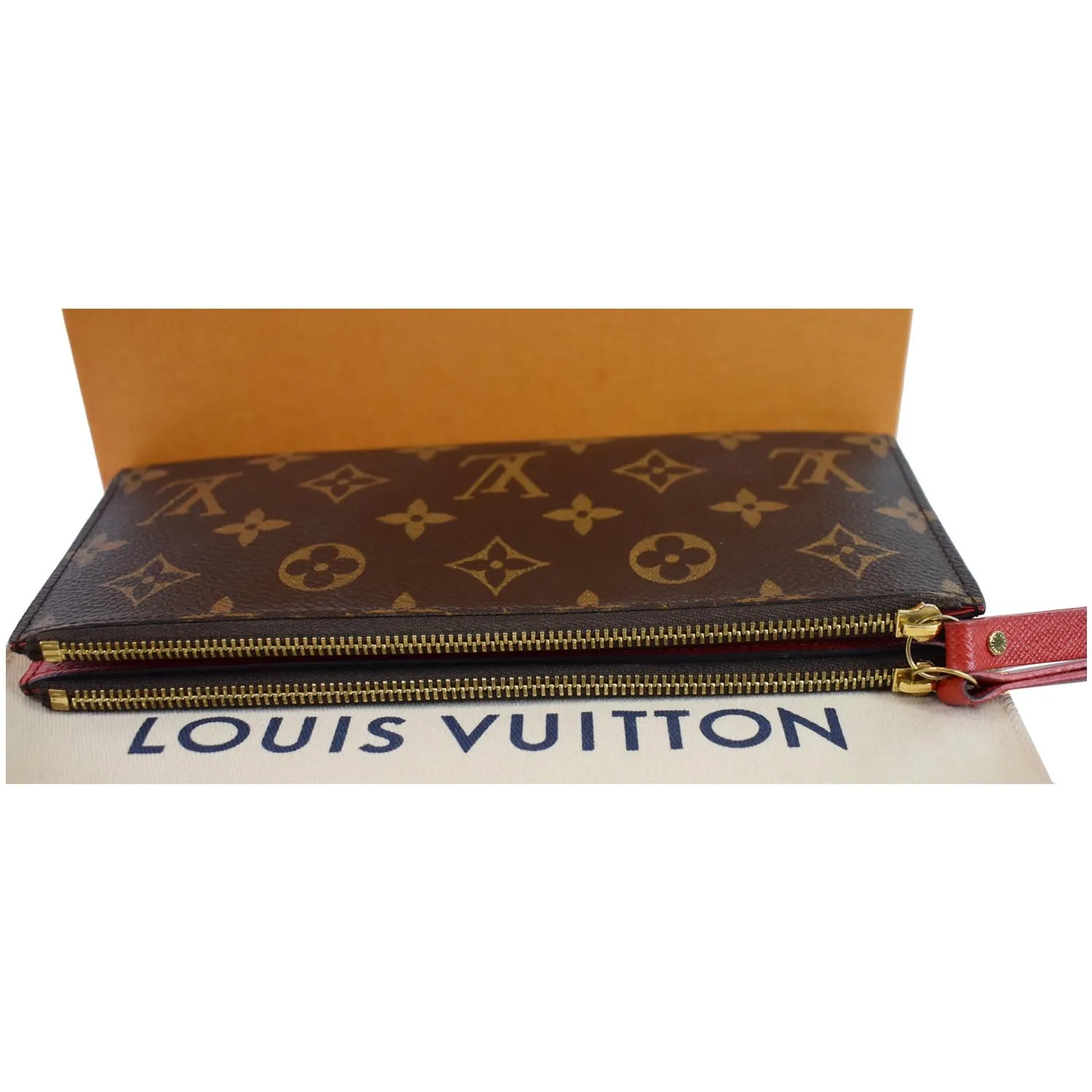 LOUIS VUITTON Adele Monogram Canvas Wallet Brown