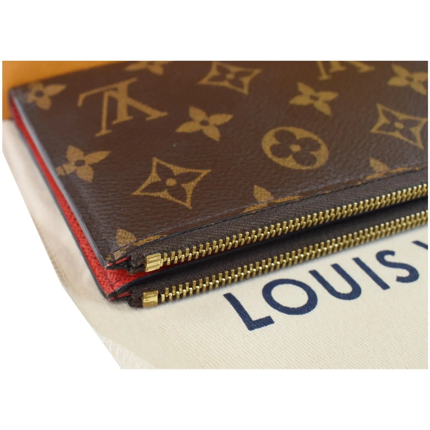 LOUIS VUITTON Adele Monogram Canvas Wallet Brown