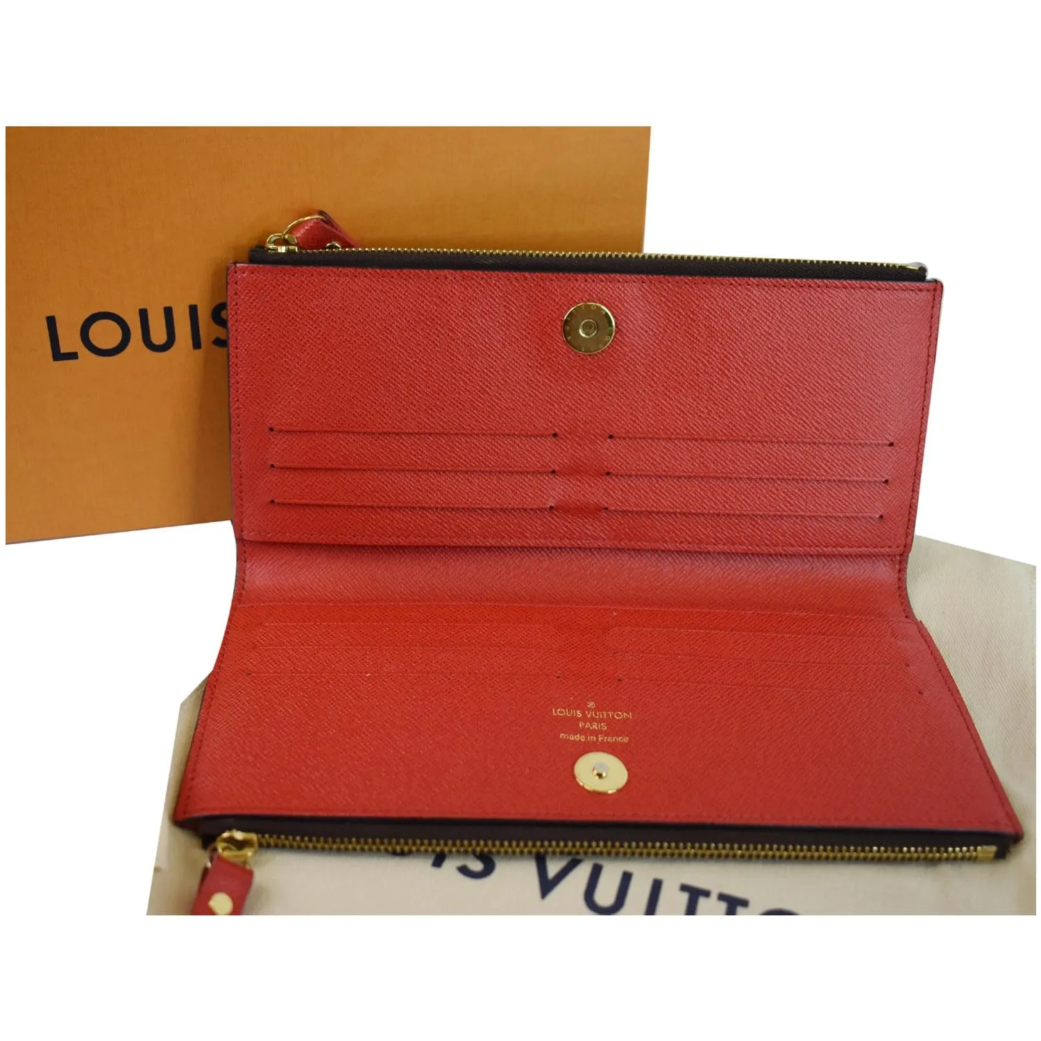 LOUIS VUITTON Adele Monogram Canvas Wallet Brown
