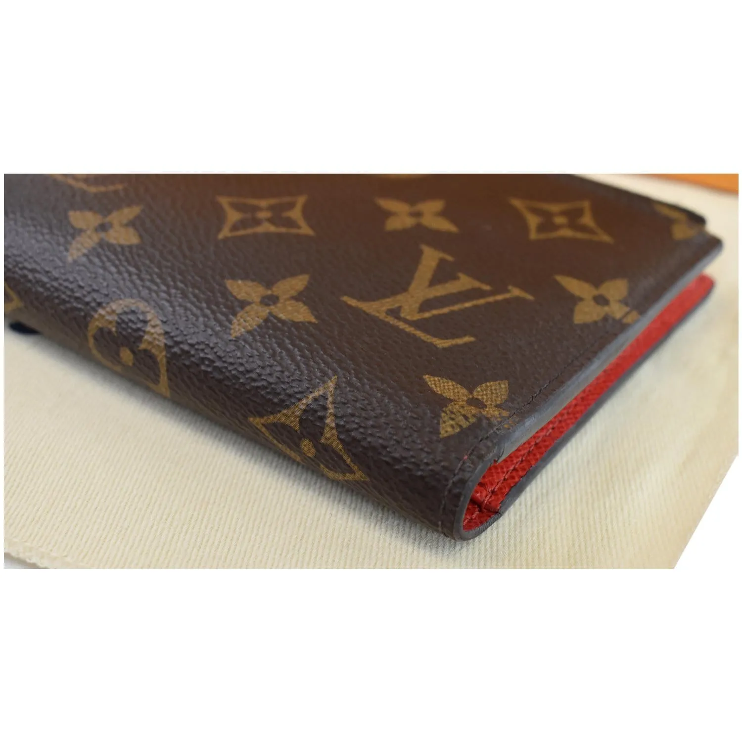 LOUIS VUITTON Adele Monogram Canvas Wallet Brown