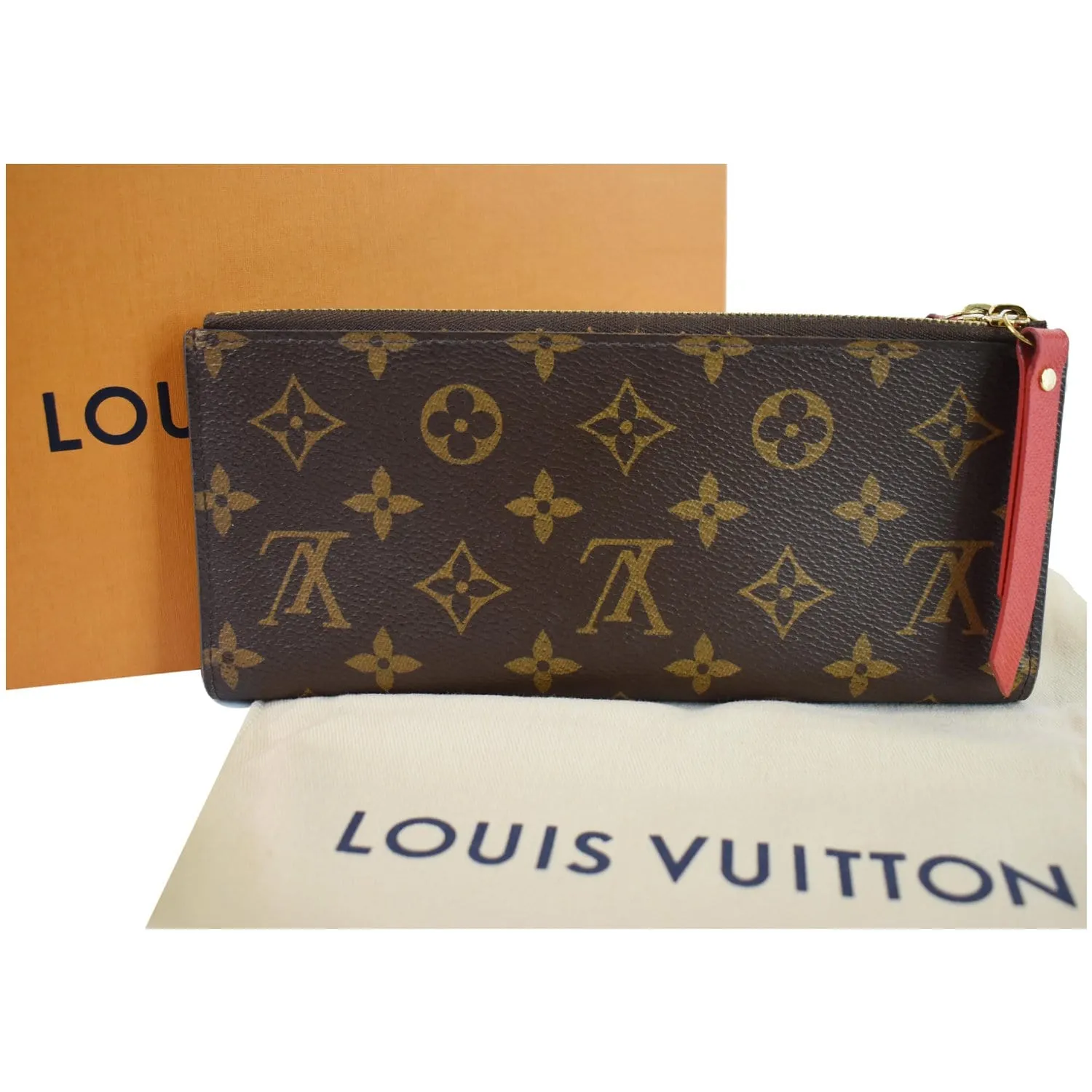 LOUIS VUITTON Adele Monogram Canvas Wallet Brown
