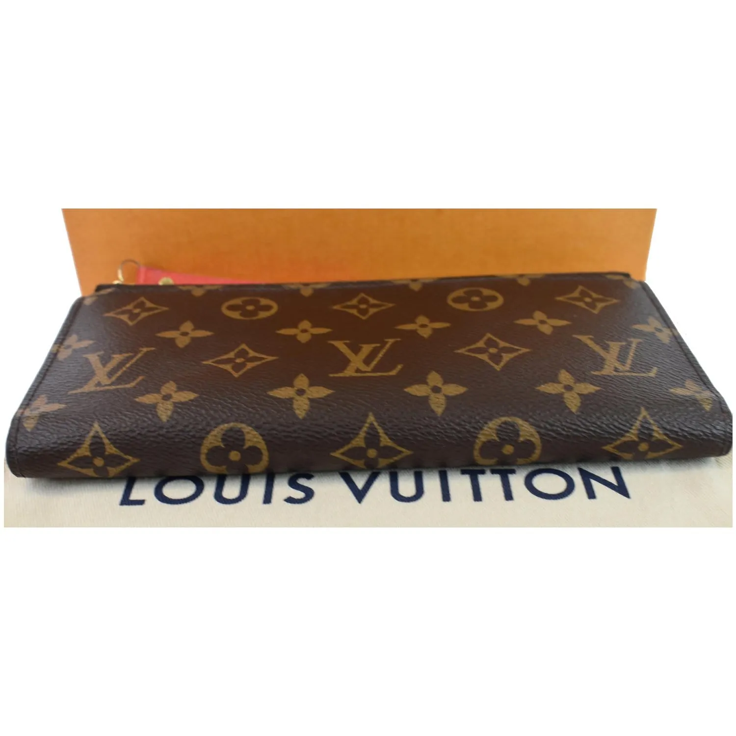 LOUIS VUITTON Adele Monogram Canvas Wallet Brown