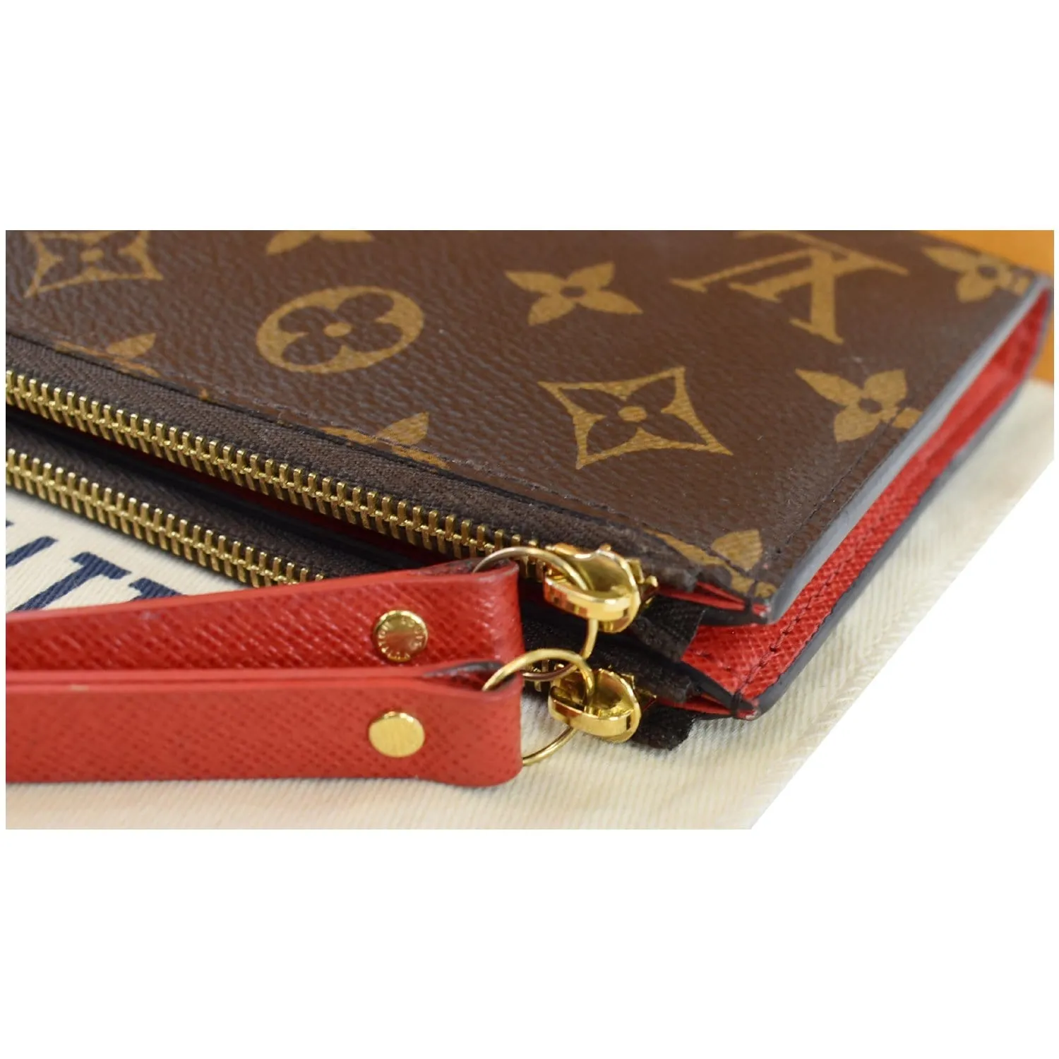 LOUIS VUITTON Adele Monogram Canvas Wallet Brown
