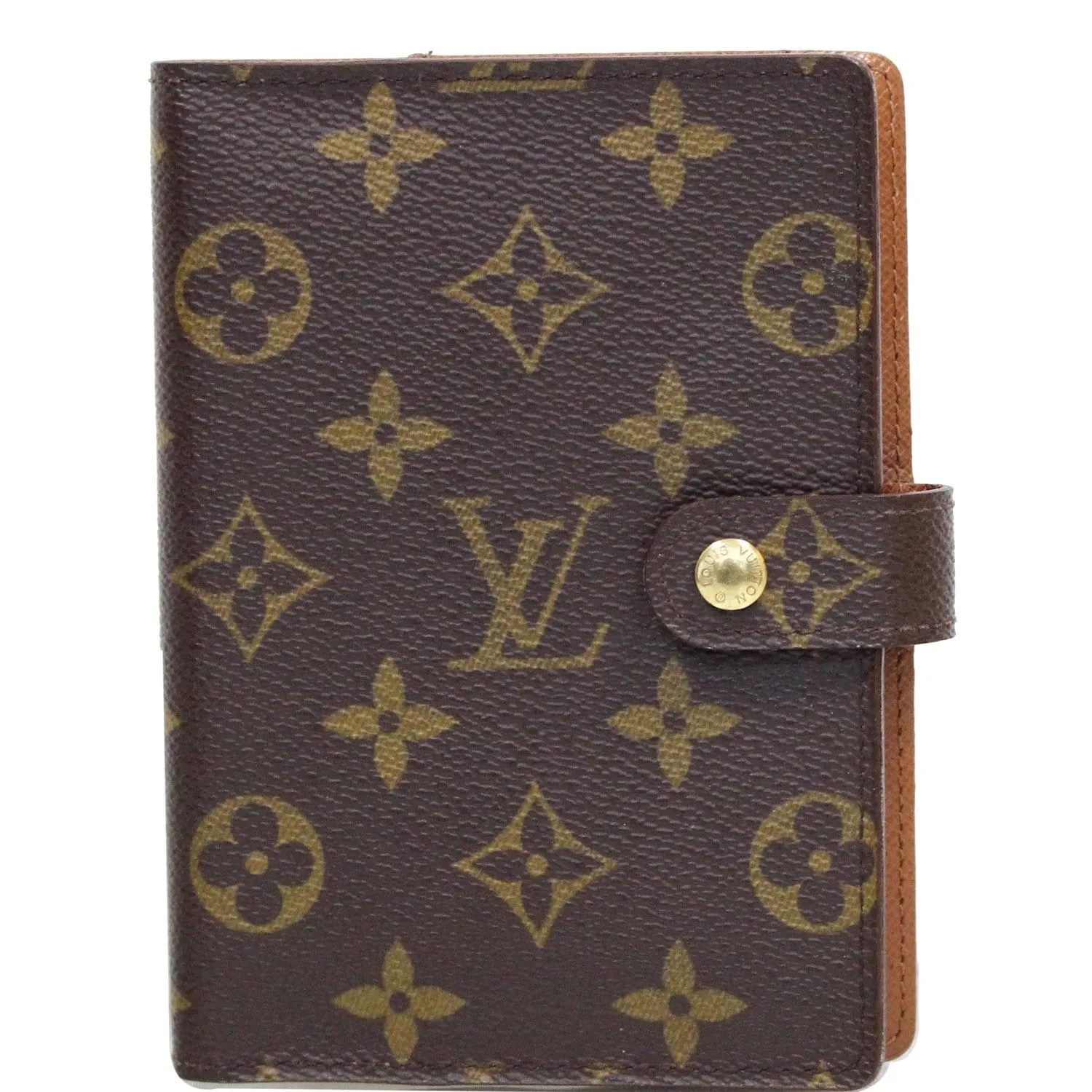 LOUIS VUITTON Agenda PM Monogram Canvas Day Planner Cover Brown