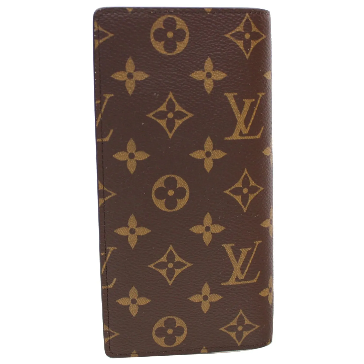 LOUIS VUITTON Brazza Monogram Canvas Wallet Brown