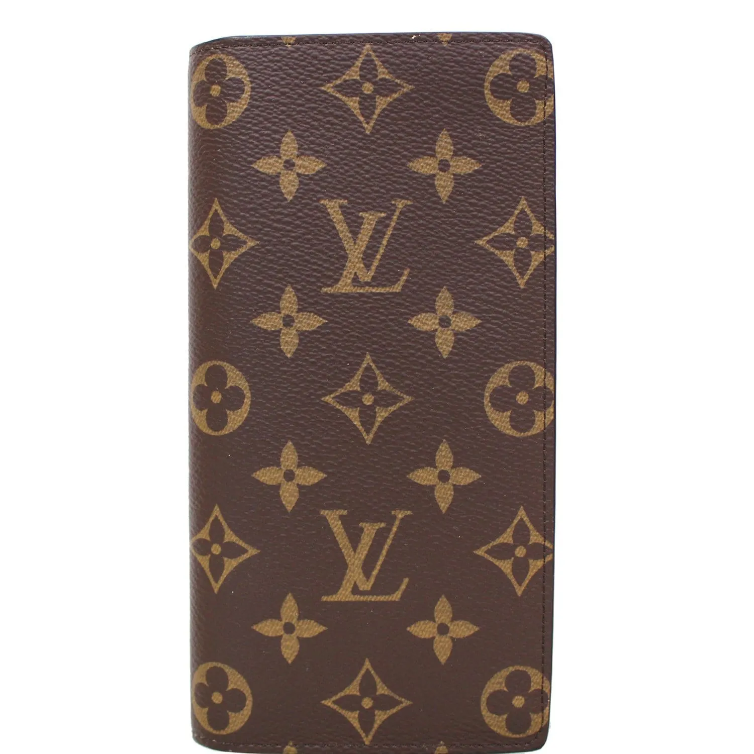 LOUIS VUITTON Brazza Monogram Canvas Wallet Brown