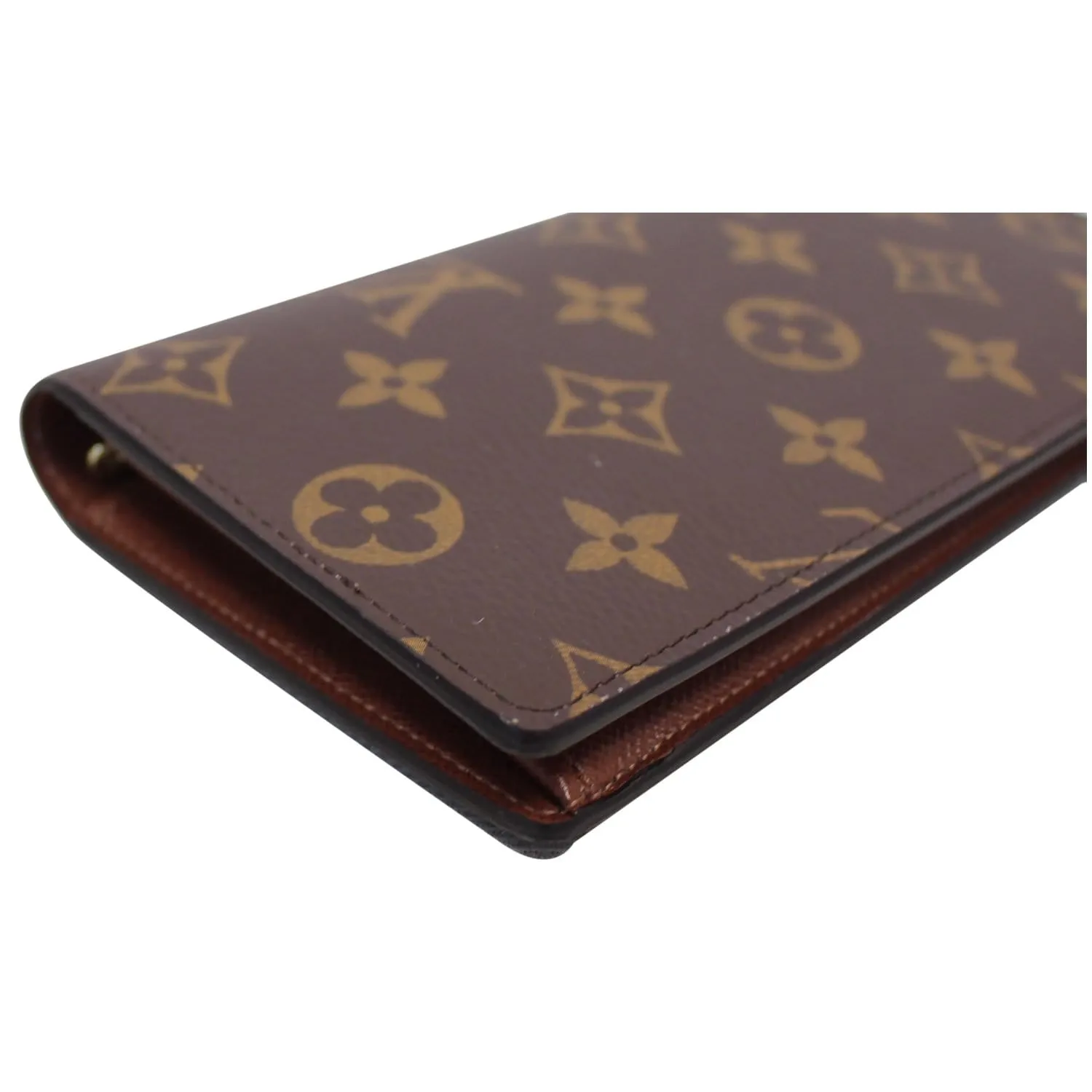 LOUIS VUITTON Brazza Monogram Canvas Wallet Brown